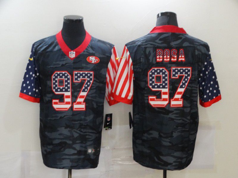 Men San Francisco 49ers 97 Bosa Camouflage national flag Nike Limited NFL Jersey